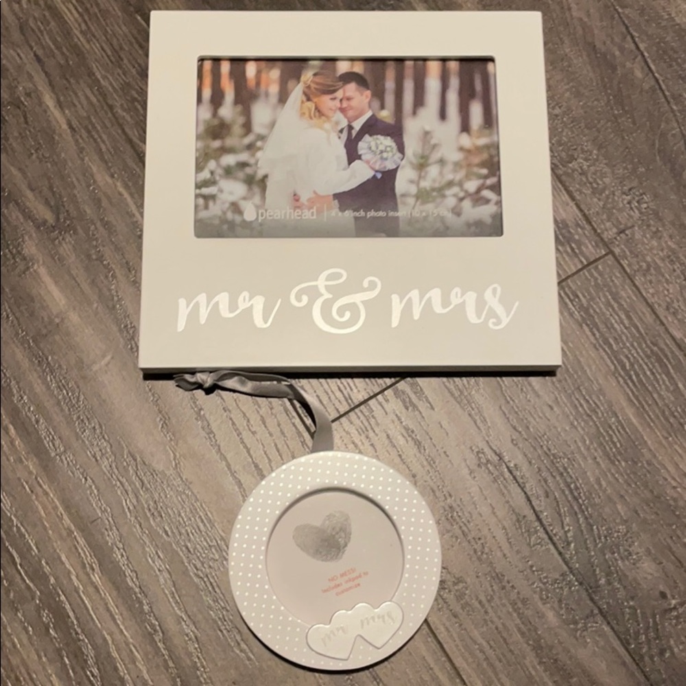 Mr & Mrs Christmas Ornament and Picture Frame